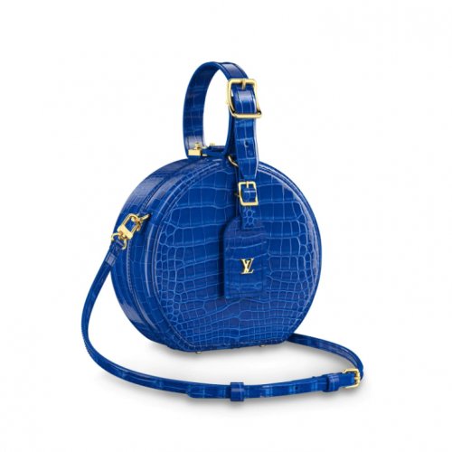 Louis Vuitton Crocodilien Brillant Petite Boite Chapeau N95821 Bleu Santorin