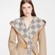 Louis Vuitton Reversible Damier Azur Hooded Wrap Coat - Women - Ready-to-Wear 1A9L0P