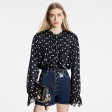 Louis Vuitton Sheer Mousseline Polka Dot Blouse Black - Women - Ready-to-Wear 1A9WUP