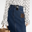 Louis Vuitton Monogram Patch Long Denim Skirt - Women - Ready-to-Wear 1A9X47