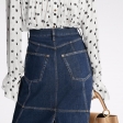 Louis Vuitton Monogram Patch Long Denim Skirt - Women - Ready-to-Wear 1A9X47