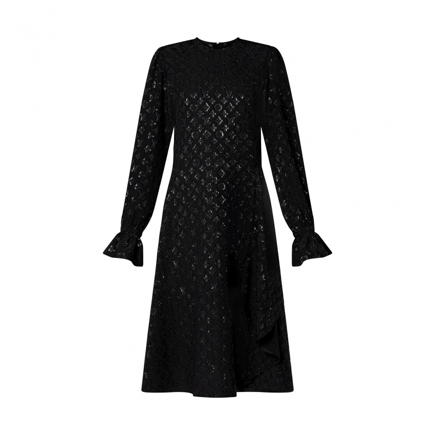 Louis Vuitton Monogram Sparkle Long-Sleeved Dress - Women - Ready-to-Wear 1A9XE8