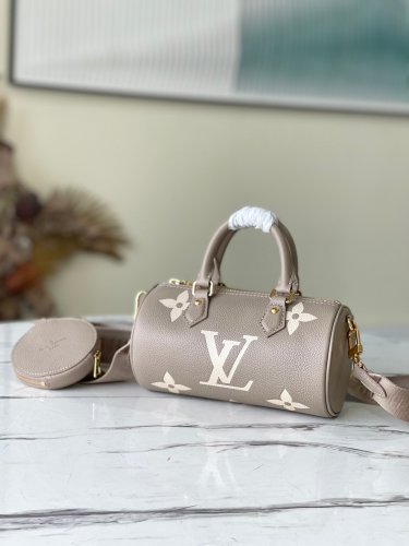 Louis Vuitton Papillon BB Bicolor Monogram Empreinte Leather in Dove - Women - Handbags M46031