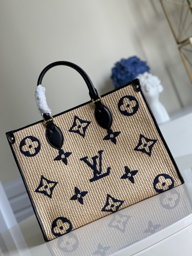 Louis Vuitton OnTheGo MM Autres Toiles Monogram in Blue - Handbags M57723