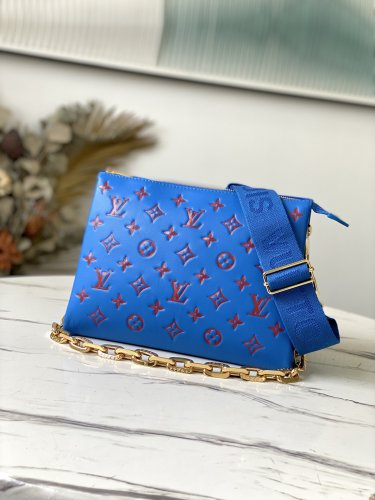 Louis Vuitton Coussin PM Other Leathers in Blue/Red - Handbags M58626