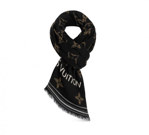 Louis Vuitton Monogram Giant Jungle Stole M73644 Black