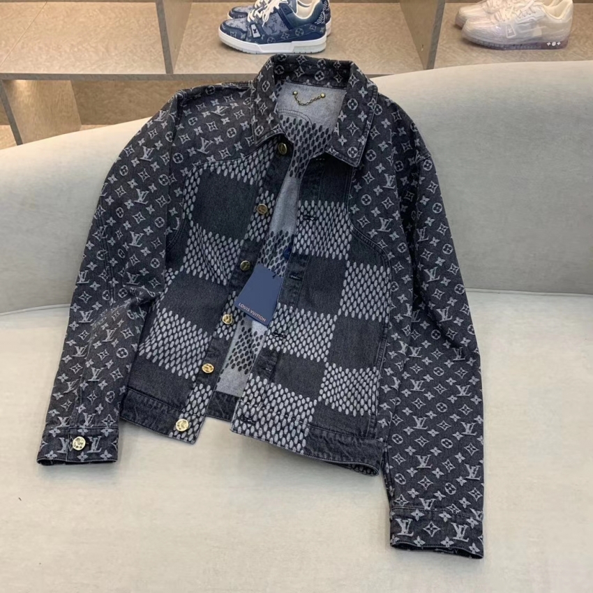 Louis Vuitton X Nigo Giant Damier Ebene Canvas Damier Giant Rib Jacket 1A7XBU