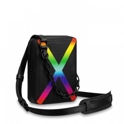 Louis Vuitton Taiga Leather rainbow Danube Messenger bag M30332 Louis Vuitton Taiga Leather rainbow Danube Messenger bag M30332