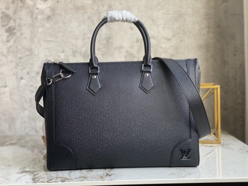 Louis Vuitton Slim Briefcase Taiga Leather in Black - Men Bags M30810 Louis Vuitton Slim Briefcase Taiga Leather in Black - Men Bags M30810