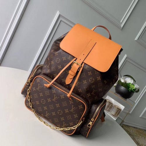 Louis Vuitton Monogram Canvas Men Backpack Trio M44658 Louis Vuitton Monogram Canvas Men Backpack Trio M44658