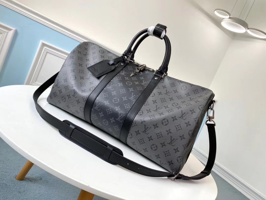 Louis Vuitton Monogram Eclipse Canvas Keepall Bandoulière 50 M45392