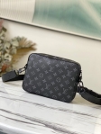 Louis Vuitton Steamer Messenger Men Monogram Eclipse Canvas in Grey - Bags M45585