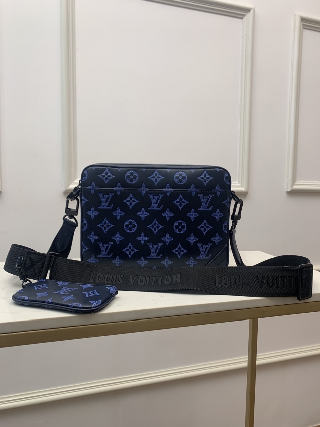 Louis Vuitton Duo Messenger Monogram Shadow in Blue - Bags M45730
