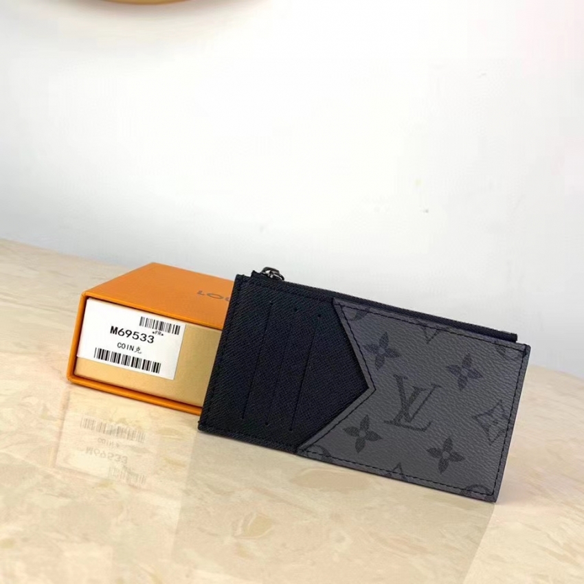 Louis Vuitton Monogram Eclipse Canvas Coin Card Holder M69533