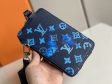 Louis Vuitton Phone Pouch Other Leathers in Blue Technology Items M80466