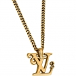 Louis Vuitton X Nigo Squared LV Gold Necklace MP2692