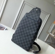 Louis Vuitton Damier Graphite Canvas Men Avenue Sling Bag N40008 Neon