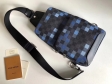 Louis Vuitton Damier Graphite Pixel Men Avenue Sling Bag N40067 Blue