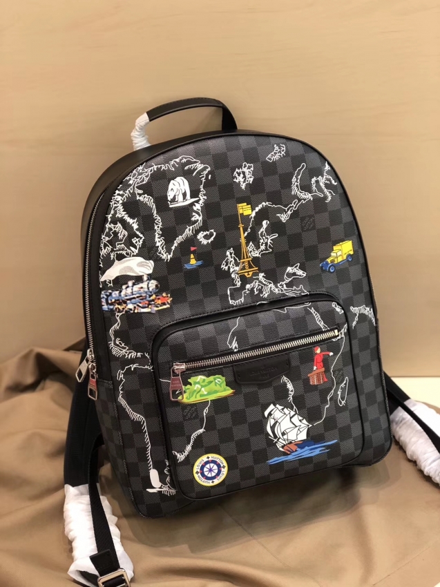 Louis Vuitton Damier Graphite Maps Renaissance Josh Backpack N40199