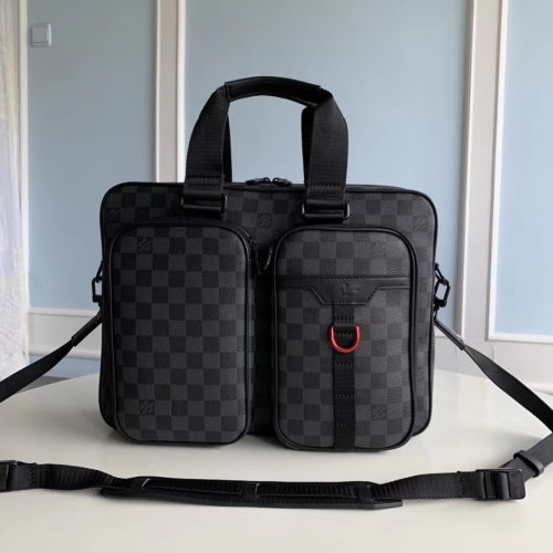 Louis Vuitton Damier Graphite Canvas Men Utility Business Bag N40278