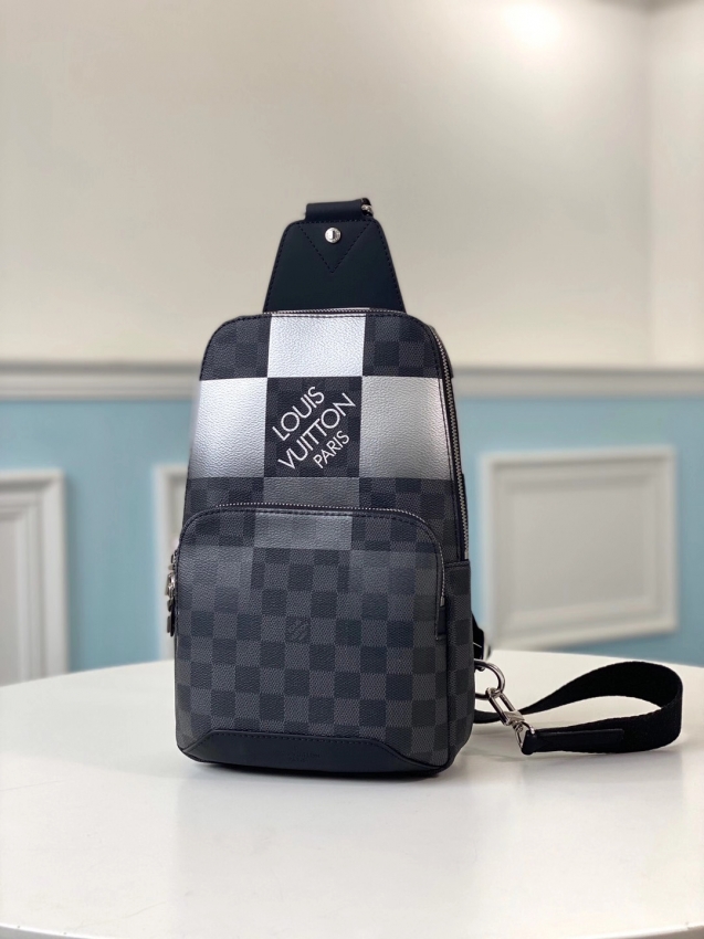 Louis Vuitton Damier Graphite Canvas AVENUE SLING BAG N40403 White