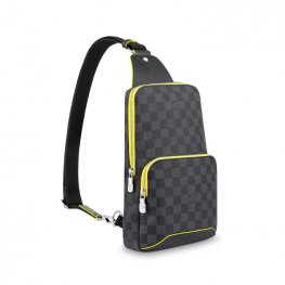 Louis Vuitton Damier Graphite Canvas Men Avenue Sling Bag N42424 Jaune