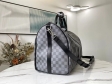 Louis Vuitton Keepall Bandouliere 50 Damier Graphite Canvas in Black - Travel N50016