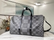 Louis Vuitton Keepall Bandouliere 50 Damier Graphite Canvas in Black - Travel N50016