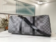 Louis Vuitton Keepall Bandouliere 50 Damier Graphite Canvas in Black - Travel N50016
