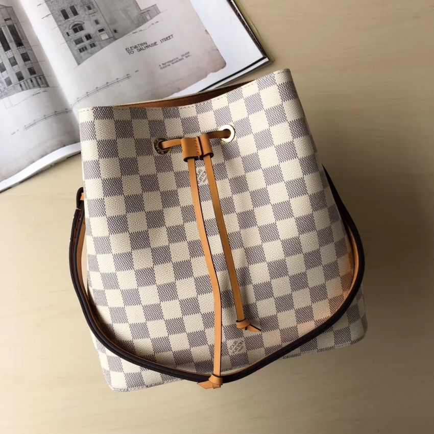 Louis Vuitton Damier Azur NéoNoé Bucket Women Bag Tote N40152