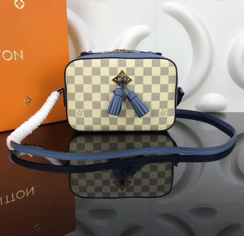 Louis Vuitton Damier Azur Canvas Saintonge Handbag N40155 Bleuet Blue Louis Vuitton Damier Azur Canvas Saintonge Handbag N40155 Bleuet Blue
