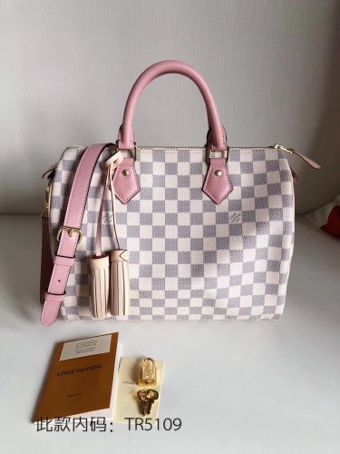 Louis Vuitton Damier Azur Speedy 30 Bandouliere N41373 Eau de Rose Pink Louis Vuitton Damier Azur Speedy 30 Bandouliere N41373 Eau de Rose Pink
