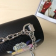 Louis Vuitton Epi Cowhide Leather Twist MM M52897 M50280 Flower Black
