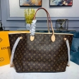 Louis Vuitton Monogram Canvas Neverfull GM Tote M40990 Beige M40157