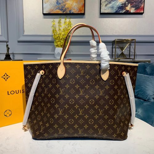Louis Vuitton Monogram Canvas Neverfull GM Tote M40990 Beige M40157