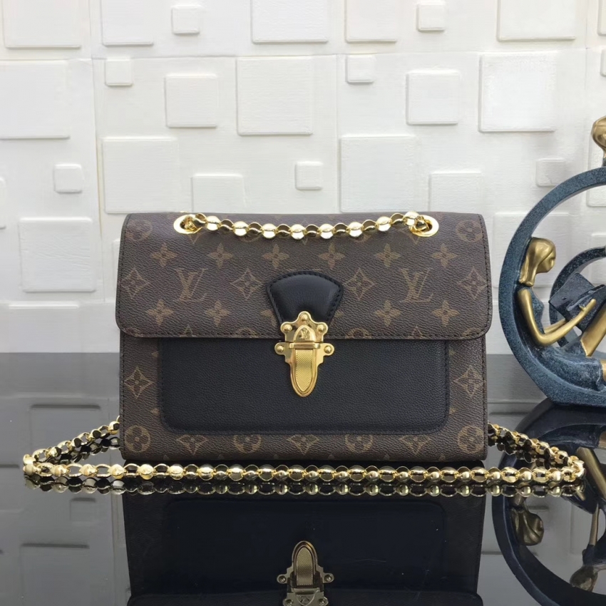 Louis Vuitton Monogram Canvas Victoire Chain Bag M41730 Noir