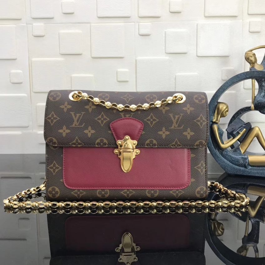 Louis Vuitton Monogram Canvas Victoire Chain Bag M41732 Raisin