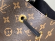 Louis Vuitton Luxury Monogram Canvas and Leather Handbag Neonoe M44020 Black
