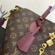 Louis Vuitton Monogram Canvas Flower Zipped Tote MM M44348 Bordeaux Red
