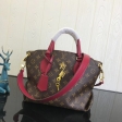 Louis Vuitton Monogram Canvas Flower Zipped Tote BB M44350 Lie de Vin Red