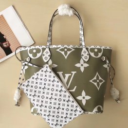 Louis Vuitton Giant Monogram Neverfull MM M44568 Kaki
