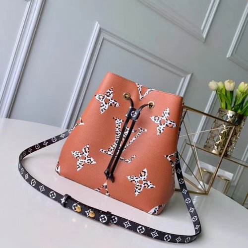 Louis Vuitton LV Jungle Monogram Giant NéoNoé Bucket Bag M44717 Caramel Louis Vuitton LV Jungle Monogram Giant NéoNoé Bucket Bag M44717 Caramel