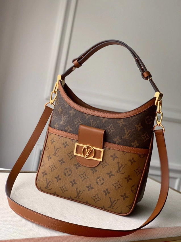 Louis Vuitton Monogram Reverse Canvas Hobo Dauphine PM M45194
