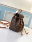 Louis Vuitton Monogram Canvas Montsouris BB BackPack M45502 Aged Natural Leather