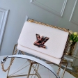 Louis Vuitton LV Jungle Monogram Giant Iconic Twist MM HandBag M53928 Quartz Beige