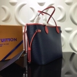 Louis Vuitton Epi Leather Neverfull MM tote M54270 Indigo Coquelicot