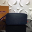 Louis Vuitton Epi Leather Neverfull MM tote M54270 Indigo Coquelicot