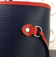 Louis Vuitton Epi Leather Neverfull MM tote M54270 Indigo Coquelicot