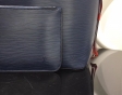 Louis Vuitton Epi Leather Neverfull MM tote M54270 Indigo Coquelicot