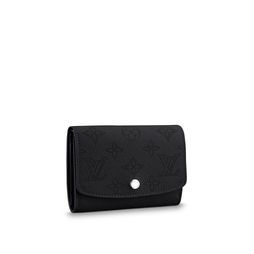 Louis Vuitton Iris Compact Wallet Mahina Black - Women - Small Leather Goods M62540 Louis Vuitton Iris Compact Wallet Mahina Black - Women - Small Leather Goods M62540